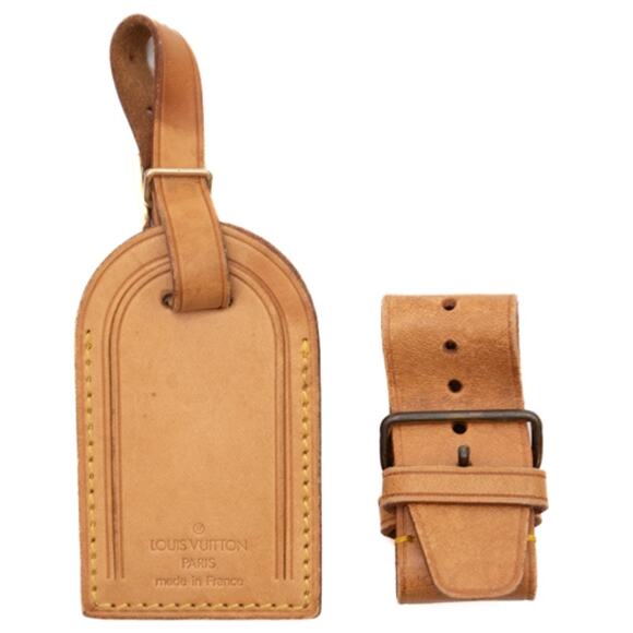 Authentic Louis Vuitton Luggage‎ Tag & Poignet Keepall Luggage Handle Holder X - Picture 1 of 6